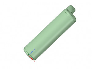nylon internal flat slide and slug abz258 3d-print Model Cetak 3D