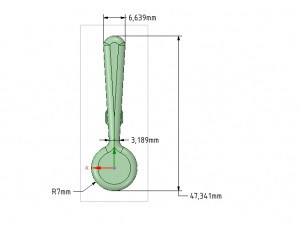 nylon internal flat slide and slug abz258 3d-print Model Cetak 3D