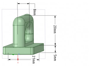 nylon internal flat slide and slug aba91 3d-print 3D 打印模型