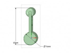 nylon internal flat slide and slug aba-258ustrong 3d-print 3D Print Model