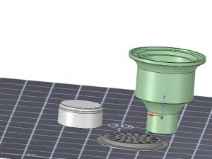 flood floor shower drain kit odor trap 3d-print 3D Print Model