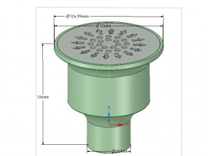 flood floor shower drain kit odor trap 3d-print 3D प्रिंट मॉडल