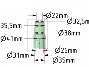 stepped universal adapter for vacuum cleaner nozzle v01 3d-print cnc 3D Print Model