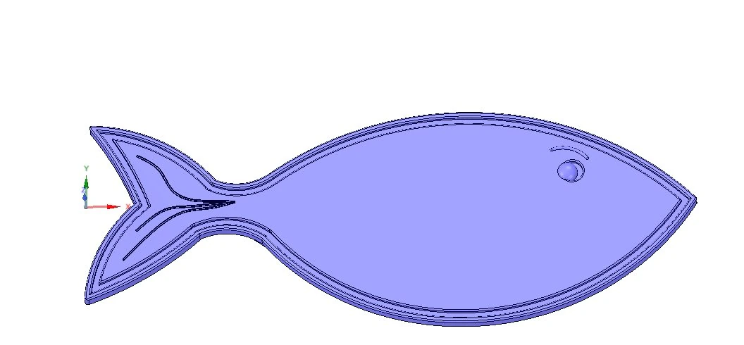 simple-made tray board for cutting fish 3d-print and cnc 3D Print Model .c4d .max .obj .3ds .fbx .stl .blend 