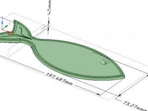 simple-made tray board for cutting fish 3d-print and cnc 3D Принт Модель
