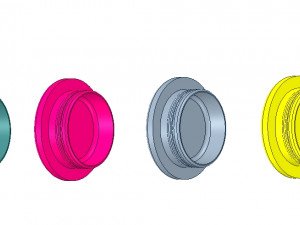 bicycle motorcycles handlebar plugs clips 22mm v01 knobs 3d-print 3Dプリントモデル