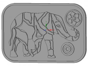tray stand for plates and hot items elefant 212 3d-print and cnc 3D Print Model