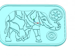 tray stand for plates and hot items elefant 212 3d-print and cnc 3D Принт Модель