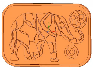 tray stand for plates and hot items elefant 212 3d-print and cnc 3D Print Model