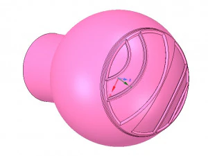 bouton de poign&eacute;e de meuble simple v05 impression 3d et cnc Modèles 3D en vedette