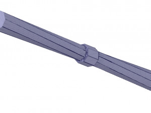 custom-made baluster pillar stairs handle techno v07 3d-print cnc Modello di stampa 3D