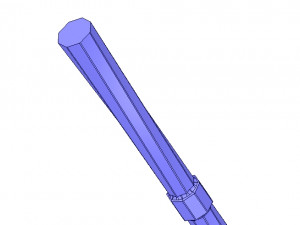 custom-made baluster pillar stairs handle techno v07 3d-print cnc Modello di stampa 3D