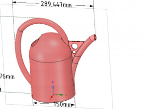 handle watering can for flowers v01 3d-print and cnc Model do druku 3D