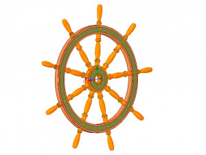 ships steering wheel v03 for 3d-print and cnc 3D Print Model