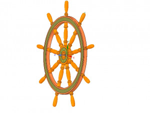 ships steering wheel v03 for 3d-print and cnc 3D प्रिंट मॉडल