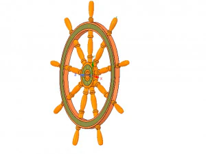 ships steering wheel v03 for 3d-print and cnc 3D Print Model