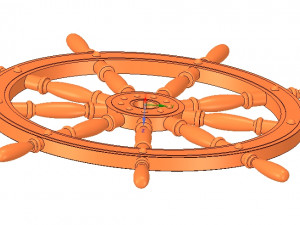 ships steering wheel v03 for 3d-print and cnc 3D प्रिंट मॉडल