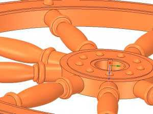 ships steering wheel v03 for 3d-print and cnc 3D प्रिंट मॉडल