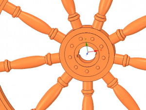 ships steering wheel v03 for 3d-print and cnc 3D प्रिंट मॉडल