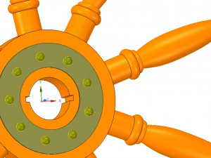 ships steering wheel v03 for 3d-print and cnc 3D प्रिंट मॉडल