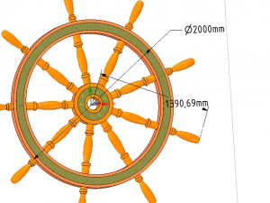 ships steering wheel v03 for 3d-print and cnc 3D Print Model