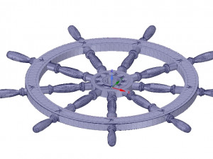 ships steering wheel v03 for 3d-print and cnc 3D प्रिंट मॉडल
