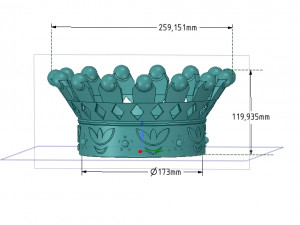 emperor crown of 3d printer for 3d-print and cnc 3D-printmodel