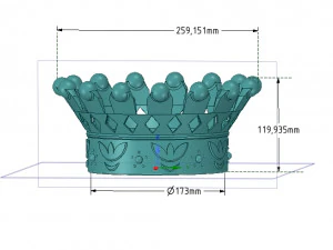 emperor crown of 3d printer for 3d-print and cnc 3D Print Model