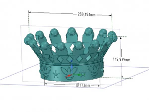 emperor crown of 3d printer for 3d-print and cnc 3D Print Model