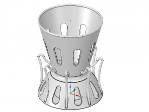 실제 3D 프린팅 및 CNC용 우산 바닥 홀더 3D 프린트 모델