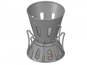 umbrella floor holder for real 3d printing and cnc 3D-Druckmodell