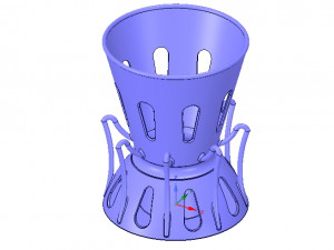 umbrella floor holder for real 3d printing and cnc 3D-Druckmodell
