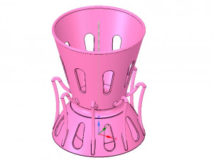 umbrella floor holder for real 3d printing and cnc 3D-Druckmodell