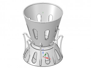 umbrella floor holder for real 3d printing and cnc 3D-Druckmodell