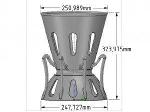 umbrella floor holder for real 3d printing and cnc 3D-Druckmodell