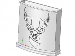 suporte de montagem em parede para guarda-chuva para impress&atilde;o 3D real e cnc Modelo de Impressão 3D