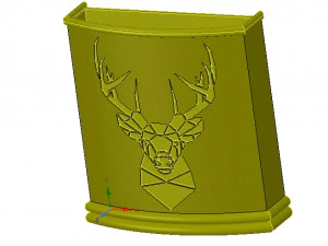 suporte de montagem em parede para guarda-chuva para impress&atilde;o 3D real e cnc Modelo de Impressão 3D