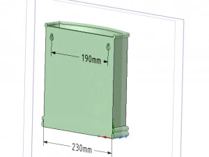 suporte de montagem em parede para guarda-chuva para impress&atilde;o 3D real e cnc Modelo de Impressão 3D