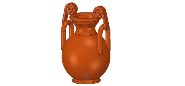 greek vase amphora cup vessel for 3d-print or cnc 3D-printmodel .c4d .max .obj .3ds .fbx .stl .blend 