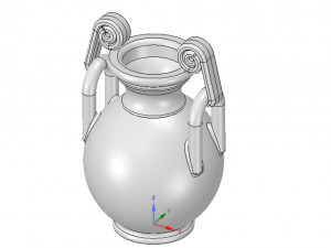 greek vase amphora cup vessel for 3d-print or cnc 3D-printmodel