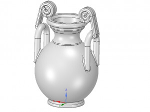 greek vase amphora cup vessel for 3d-print or cnc 3D-printmodel