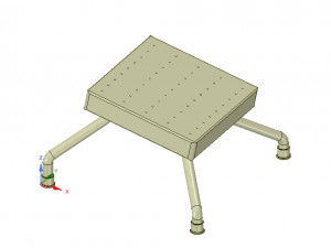 legrests and footrests hospital medical home for 3d-rint or cnc made 3D-printmodel