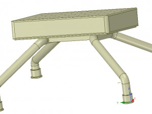 legrests and footrests hospital medical home for 3d-rint or cnc made 3D-printmodel