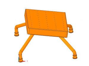 legrests and footrests hospital medical home for 3d-rint or cnc made 3D-printmodel