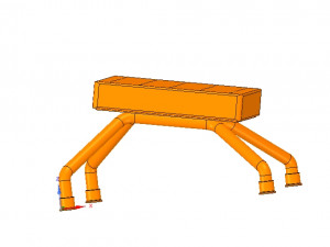 legrests and footrests hospital medical home for 3d-rint or cnc made 3D-printmodel