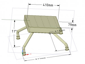 legrests and footrests hospital medical home for 3d-rint or cnc made 3D-printmodel