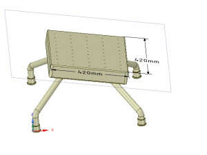 legrests and footrests hospital medical home for 3d-rint or cnc made 3D-printmodel