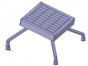 legrests and footrests hospital medical home for 3d-rint or cnc made 3D-printmodel