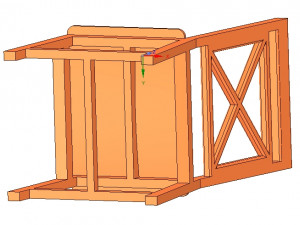 solid wood chair with 12 mm bent plywood seat 3D Print Model