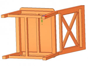 cadeira de madeira maci&ccedil;a com assento em compensado dobrado de 12 mm Modelo de Impressão 3D